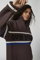Oval Square Snow Knit Anorak Sweater