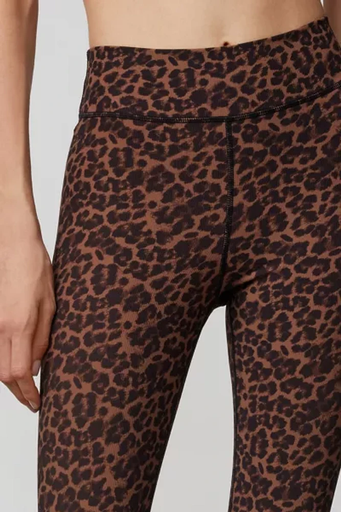 The Upside Biarritz Leopard Print Midi Legging