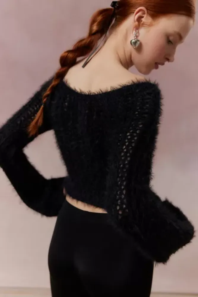 Kimchi Blue Chloe Fuzzy Eyelash Sweater