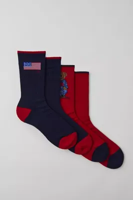 Polo Ralph Lauren Denim Bear Crew Sock 2-Pack