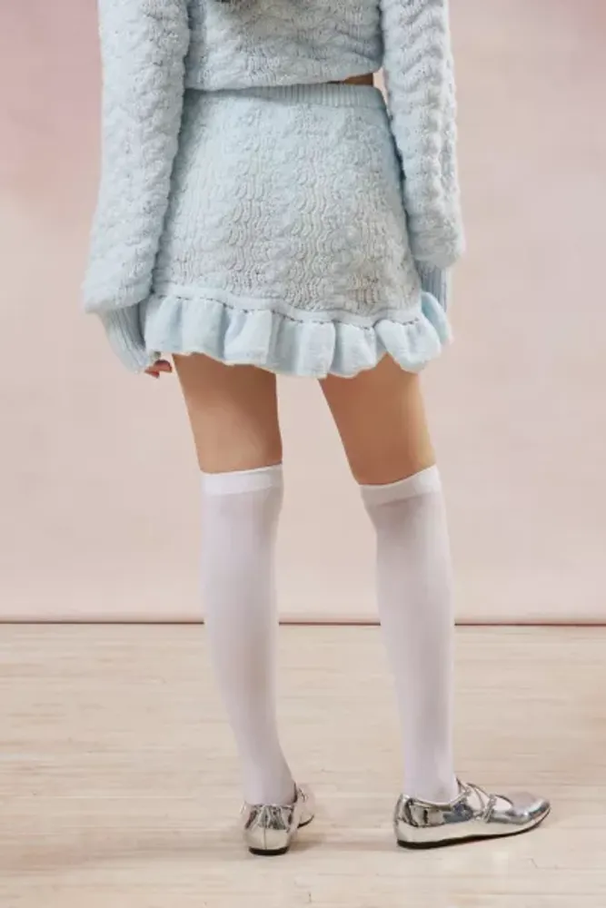 Kimchi Blue Blossom Knit Rosette Mini Skirt