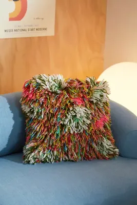Crazy Yarn Throw Pillow