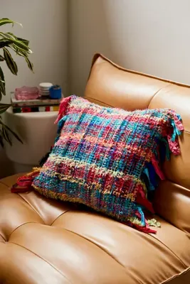 Urban Renewal Remnants Sari Silk Throw Pillow