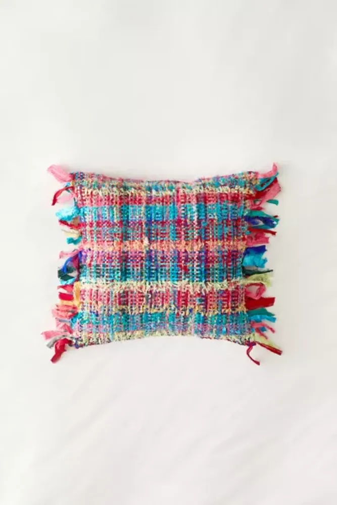 Urban Renewal Remnants Sari Silk Throw Pillow