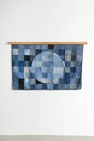 Urban Renewal Remnants Recycled Patchwork Denim Tapestry Headboard