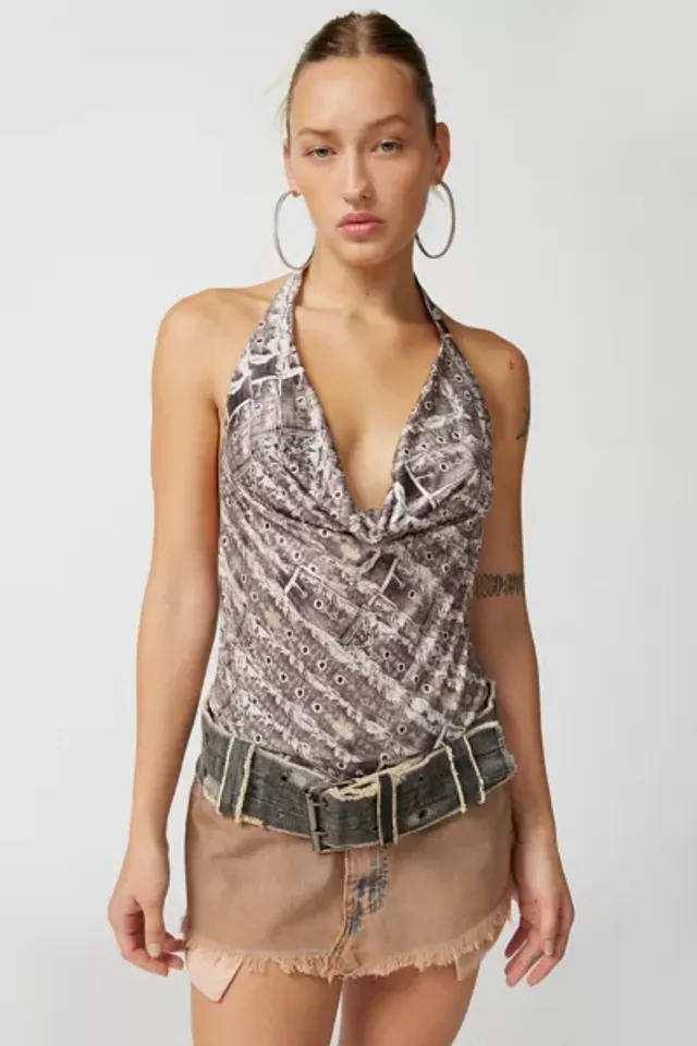 Urban Outfitters Jaded London Lynx Faux Leather Corset Top