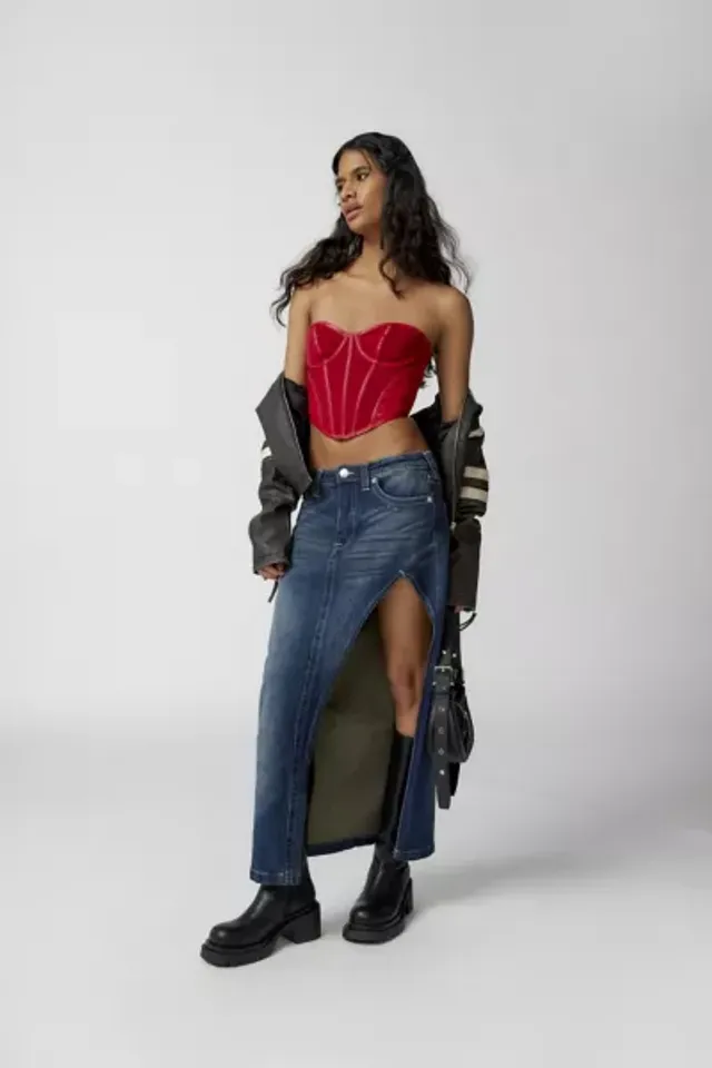 Jaded London Lynx Faux Leather Corset Top