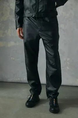 Standard Cloth Faux Leather Moto Pant