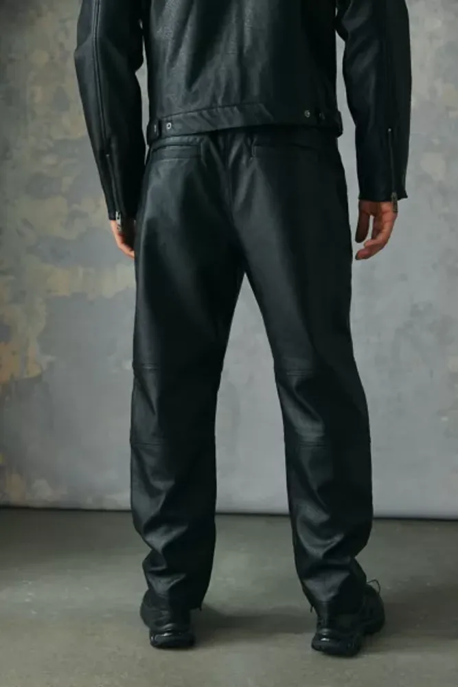 Standard Cloth Faux Leather Moto Pant