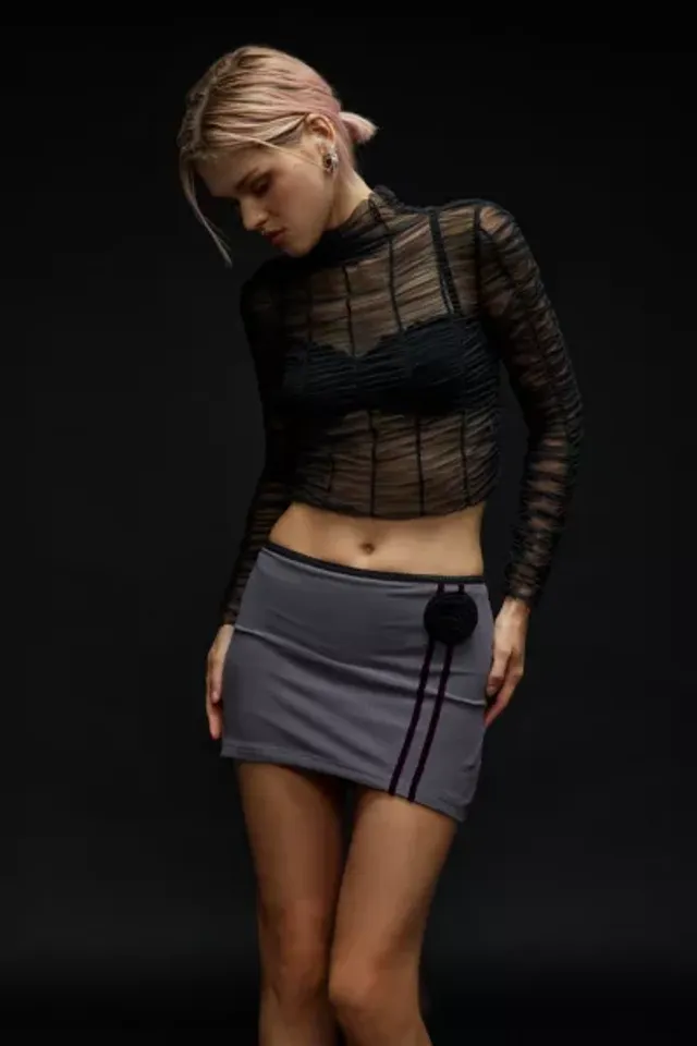 DROPLET MICRO BELT PLEATED SKIRT