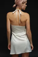 Zemeta Ouch Satin Halter Mini Dress