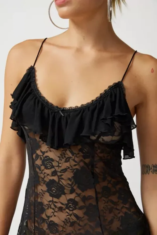 Out From Under Kat Sheer Lace Bodysuit  Urban Outfitters Korea - Clothing,  Music, Home & Accessories