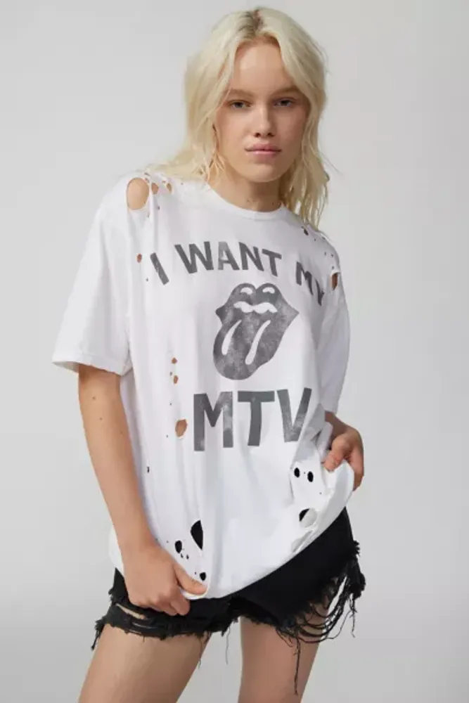 The Rolling Stones X MTV Distressed T-Shirt Dress