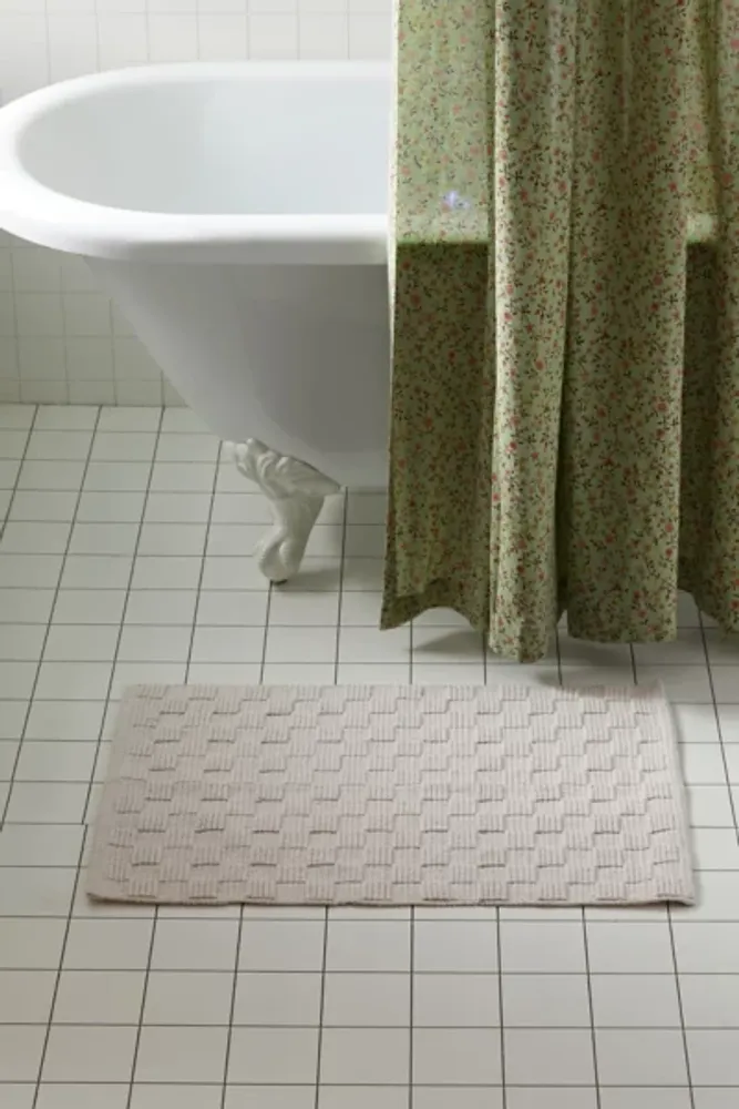 Mini Loops Check Bath Mat