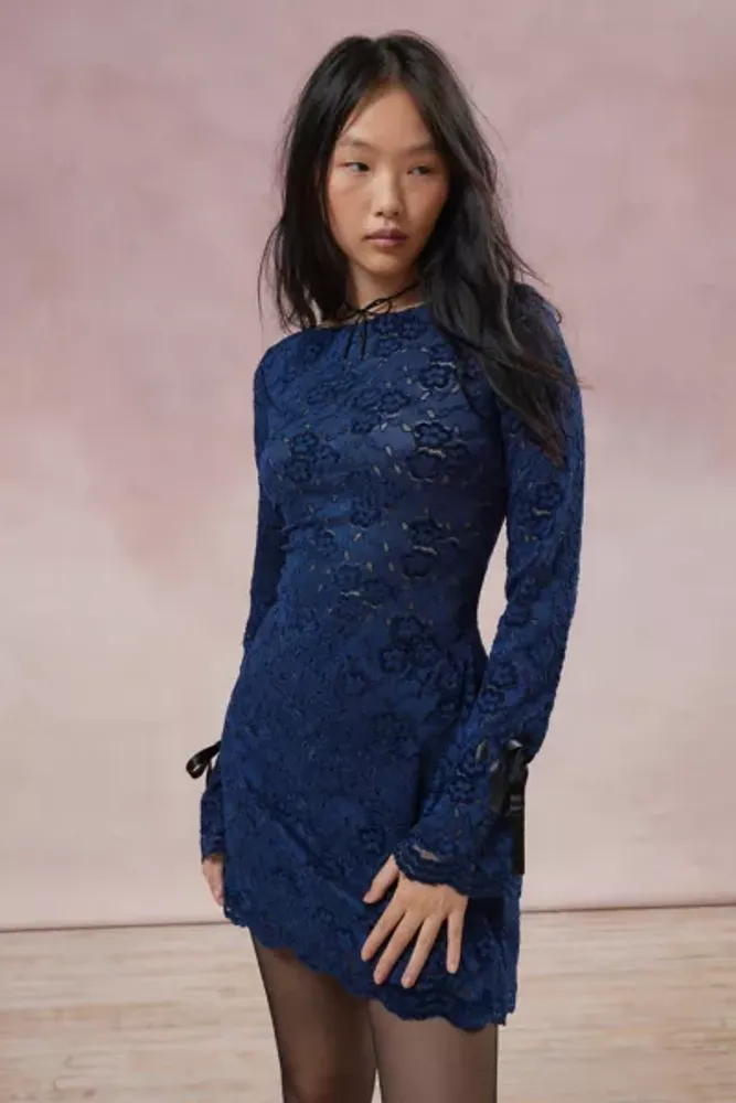 Kimchi Blue Frankie Lace Long Sleeve Mini Dress