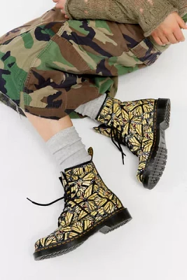 Dr. Martens Women's 1460 Butterfly Print Suede Lace-Up Boot