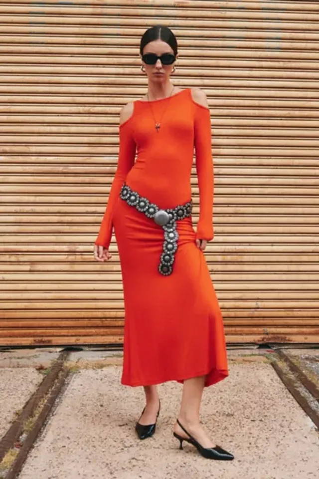 Urban Outfitters Silence + Noise Sandra Long Sleeve Mini Dress