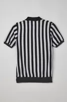 Vintage Striped Quarter Zip Ref Tee