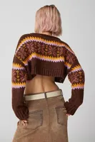 UO Turner Cropped Fair Isle Sweater