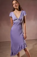 Kimchi Blue Cora Lace-Trim Asymmetrical Midi Dress