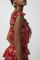 UO Charlize Sheer Midi Dress