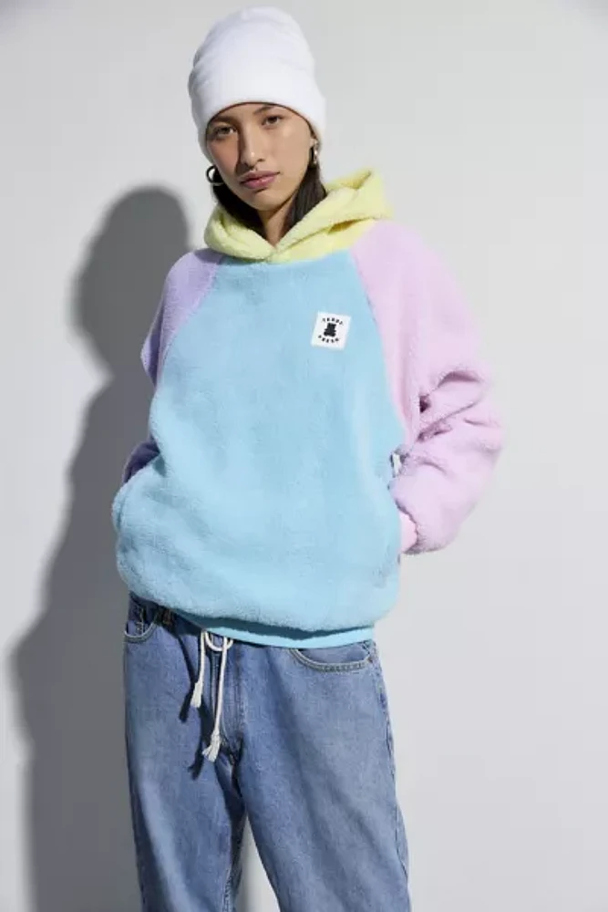 Teddy Fresh Colorblock Fleece Hoodie Sweatshirt