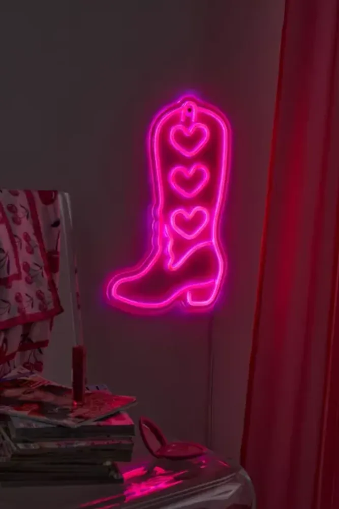 Cowgirl Boot Neon Sign
