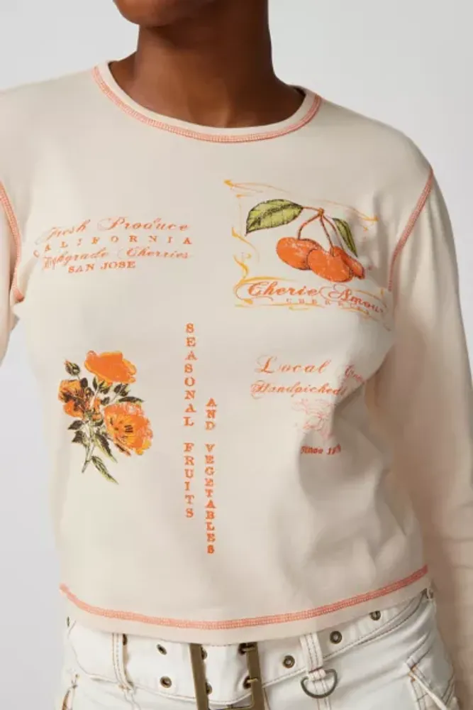 Urban Outfitters Cherie Amour Long Sleeve Baby Tee