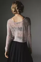 Silence + Noise Nora Sparkly Open-Knit Sweater