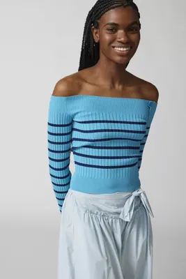 UO Tessa Buttoned Off-The-Shoulder Sweater