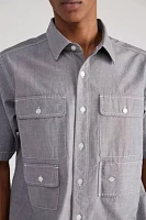 Alpha Industries Multi-Pocket Chambray Short Sleeve Shirt