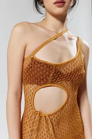 House Of Sunny Athena Sheer Knit Midi Dress