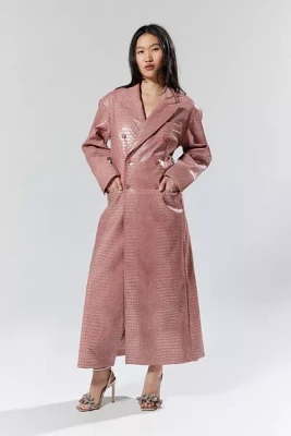 House Of Sunny The Floor Length ‘80s Faux Leather Coat