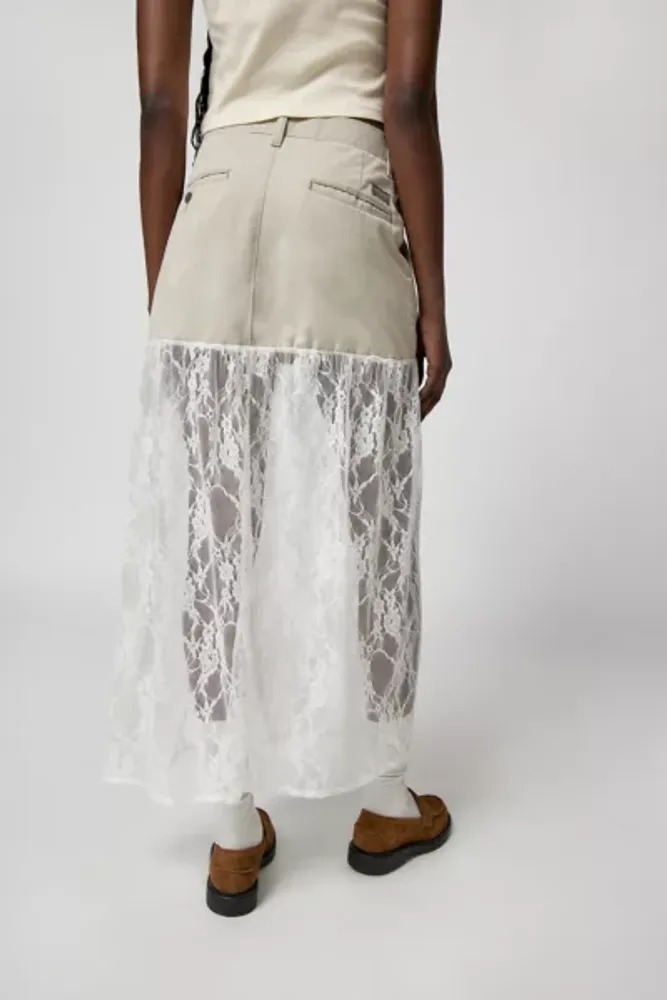 Urban Renewal Remade Chino & Lace Midi Skirt