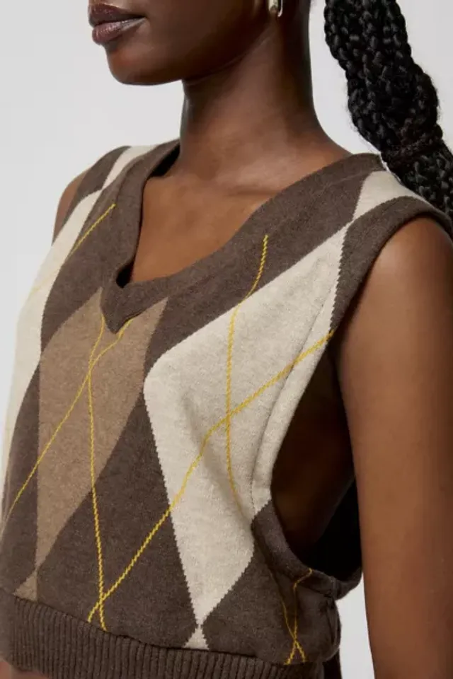 Urban Renewal Remade Spliced Argyle Sweater Vest