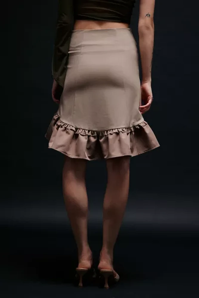 Zemeta Attic Doll Ruffle Midi Skirt