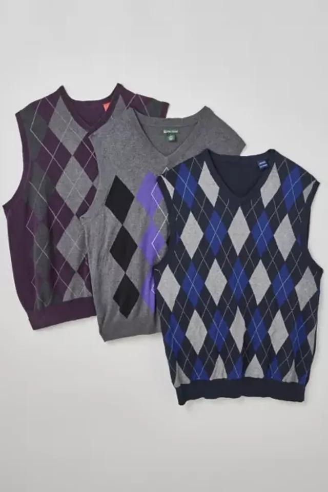 Urban Renewal Remade Spliced Argyle Sweater Vest