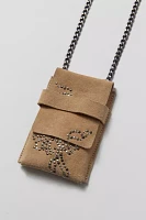 Silence + Noise Studded Suede Crossbody Phone Holder