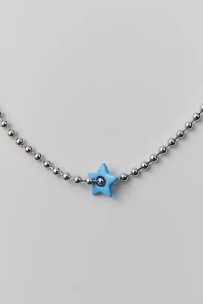 Enamel Star Ball Chain Necklace