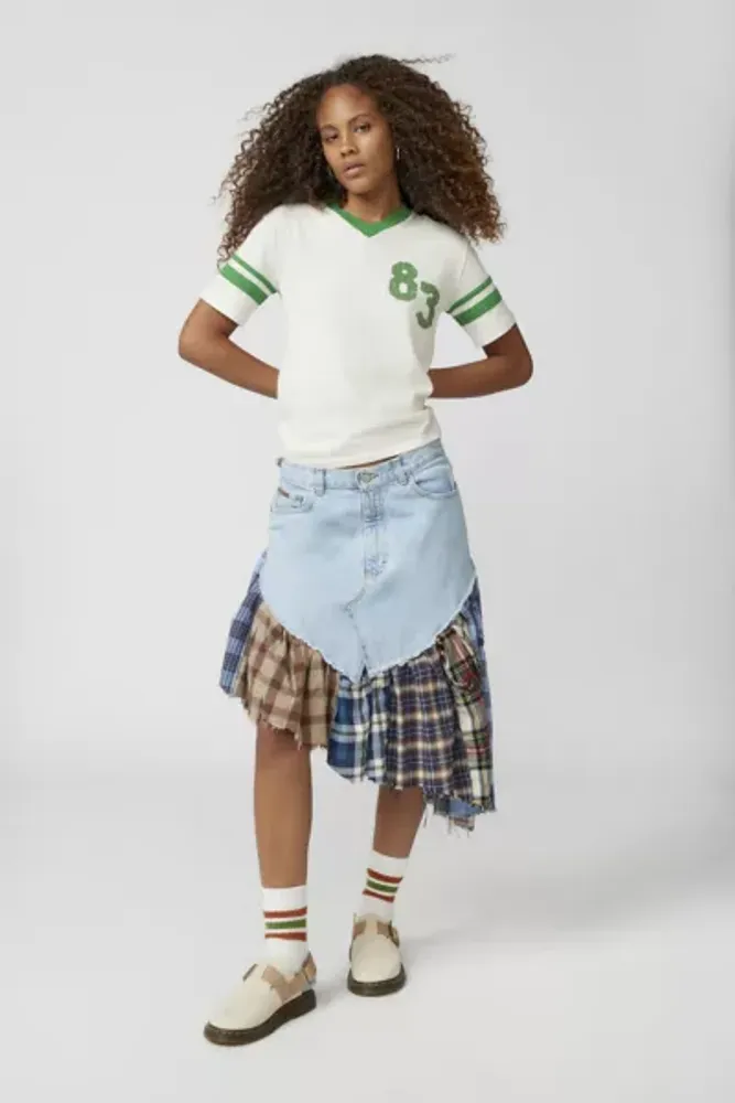 Jayde High Rise Denim Midi Skirt - Sustainable Denim