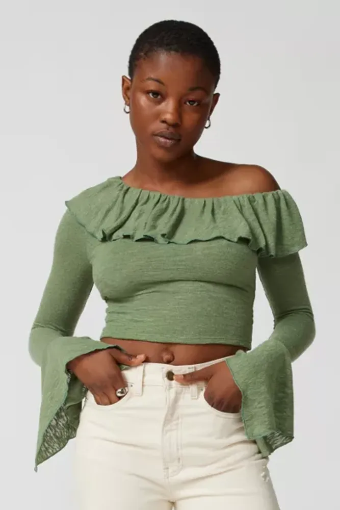 Urban Renewal Remnants Off-The-Shoulder Ruffle Blouse