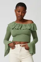 Urban Renewal Remnants Off-The-Shoulder Ruffle Blouse