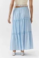 Urban Renewal Remnants Crepe Tiered Midi Skirt