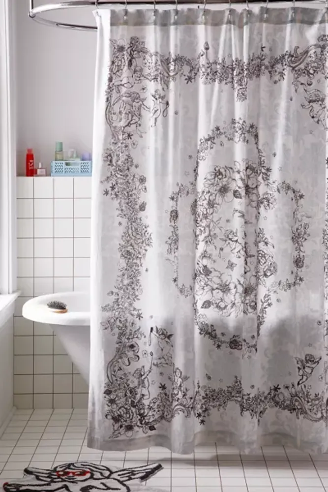 Frog Toile Shower Curtain