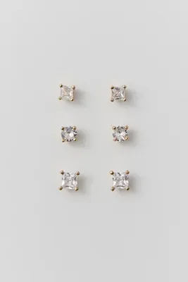 Rhinestone Stud Earring Set