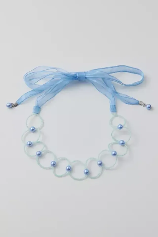 Pearl Satin Ribbon Necklace  Urban Outfitters Taiwan - Clothing, Music,  Home & Accessories