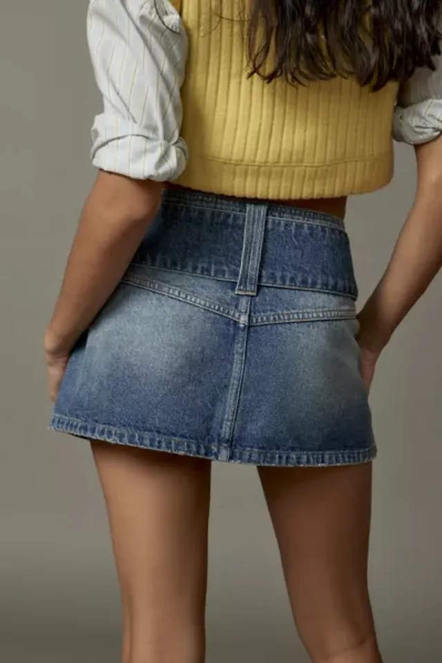 Urban Outfitters UO Mel Belted Denim Mini Skirt