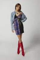 Urban Renewal Remade Pieced Music Tee & Flannel Mini Dress