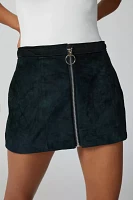 Urban Renewal Remade Zip Front Suede Mini Skirt