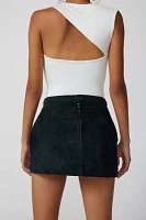 Urban Renewal Remade Zip Front Suede Mini Skirt